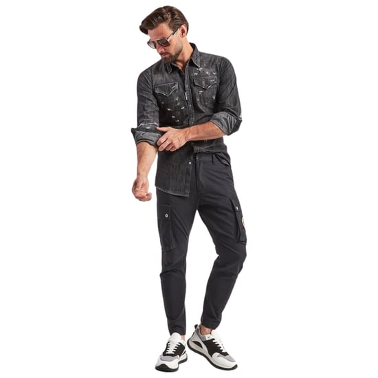 Dsquared2 Klassisches, Schwarzes Jeanshemd Im Western-stil - Image 5
