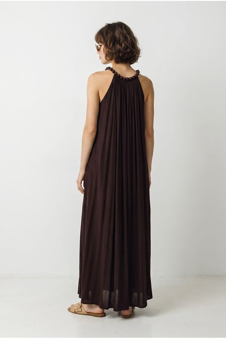 Damen Halter Maxi Kleid mit Tasche - Image 6