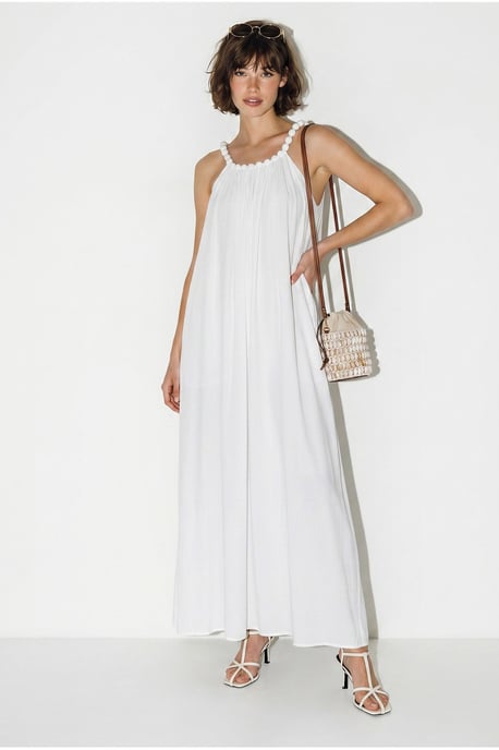 Damen Halter Maxi Kleid mit Tasche - Image 3