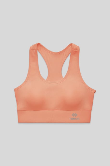 Tommy Life Ärmelloses, tailliertes Sporttop, kurz - Orange - Image 1