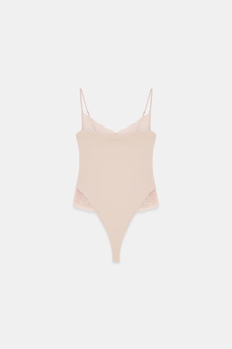 Spitzen Ärmellose Slim-Fit Body Bluse - Image 5