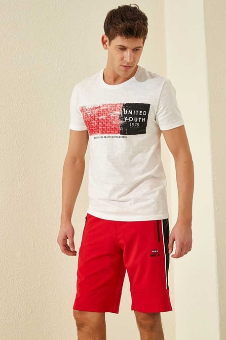 Herren gestreifte Jersey-Shorts - Image 4