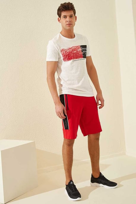 Herren gestreifte Jersey-Shorts - Image 5
