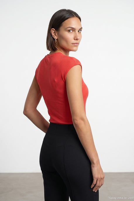 Figurbetontes Baumwoll-Jersey Rundhals-T-Shirt - Image 2