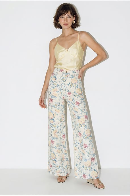 Hochtaillierte Paisley-Print Jeans mit geradem Bein - Image 4