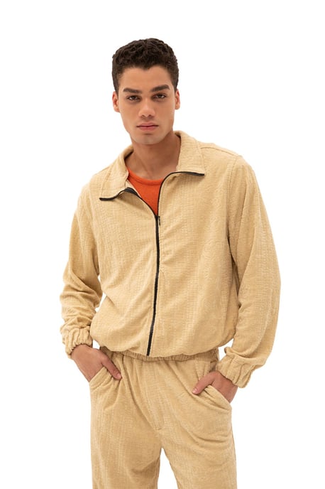 Herren Sweatshirt aus Samt mit Reißverschluss vorne - Image 2