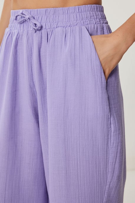 Weite Hosen mit Bindegürtel und Bindungsdetails - Image 3