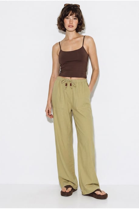 Weite Baumwollhose mit Kordelzugbund - Image 2