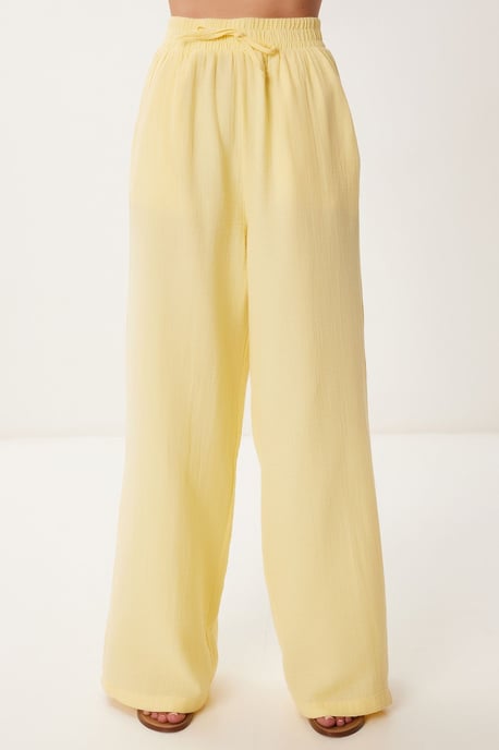 Weite Hosen mit Bindegürtel und Bindungsdetails - Image 6