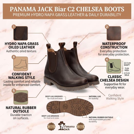 Panama Jack Wasserdichte Chelsea Boots aus kastanienbraunem Leder für Herren - Biar C2 - Image 2