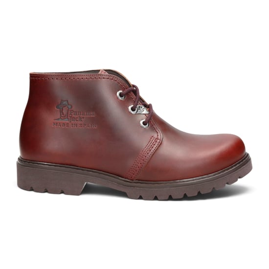 Panama Jack Wasserdichte Schnürstiefeletten aus bordeauxrotem Leder für Herren - Bota C77 - Image 1