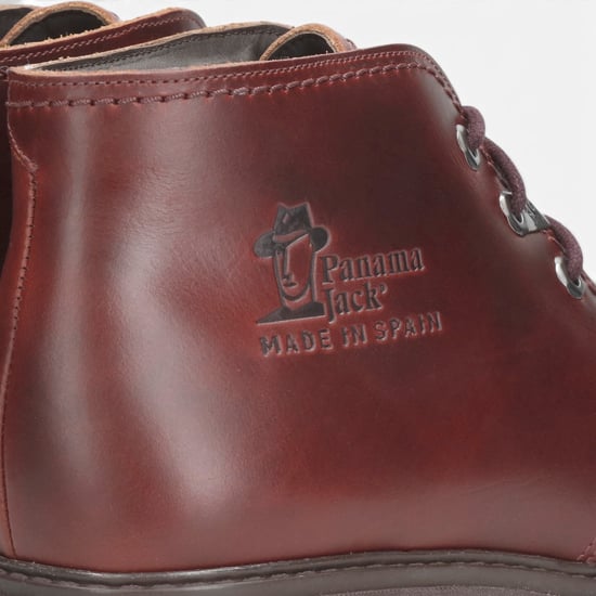Panama Jack Wasserdichte Schnürstiefeletten aus bordeauxrotem Leder für Herren - Bota C77 - Image 6