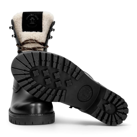 Panama Jack Wasserdichte warme Schnürstiefel mit Absatz aus schwarzem Leder für Damen - Tibi B1 - Image 6