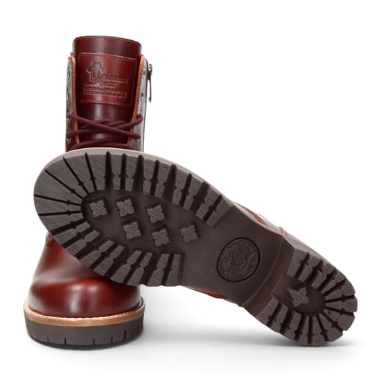 Panama Jack Wasserdichte warme Schnürstiefel aus bordeauxrotem Leder für Damen - Padma B25 - Image 6