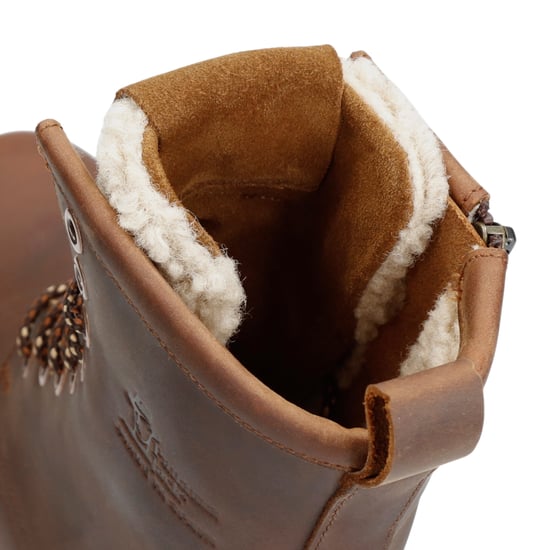 Panama Jack Wasserdichte warme Schnürstiefel mit Absatz aus braunem Leder für Damen - Tibi B2 - Image 6