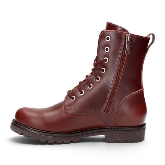 Panama Jack Wasserdichte warme Schnürstiefel aus bordeauxrotem Leder für Damen - Frisia-B45 - Image 3