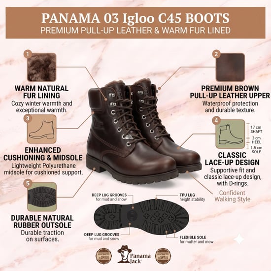 Panama Jack Schnürstiefeletten aus braunem Leder für Herren - PJ03-IGLOO-C45 - Image 2