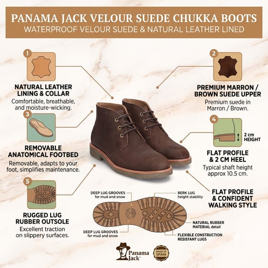 Panama Jack Wasserdichte Desert Boots zum Schnüren aus braunem Leder für Herren - Gael C37 - Image 2