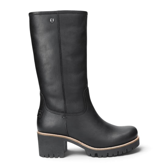 Panama Jack Wasserdichte hohe Winterstiefel mit Absatz aus schwarzem Leder für Damen - Patricia B17 - Image 1