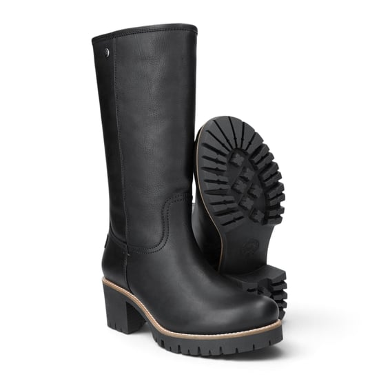 Panama Jack Wasserdichte hohe Winterstiefel mit Absatz aus schwarzem Leder für Damen - Patricia B17 - Image 4