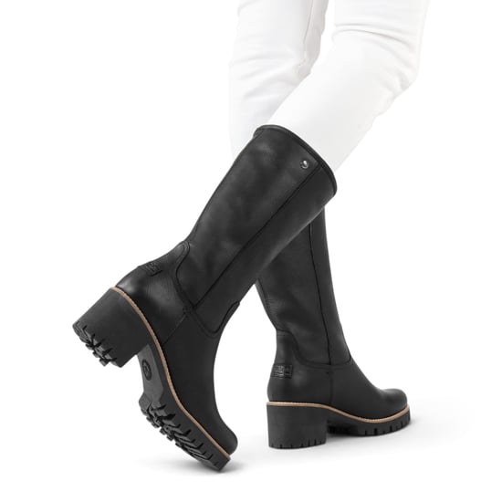 Panama Jack Wasserdichte hohe Winterstiefel mit Absatz aus schwarzem Leder für Damen - Patricia B17 - Image 5