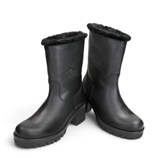 Panama Jack Wasserdichte warme Stiefel mit Absatz aus schwarzem Leder für Damen - Piola B48 - Image 4