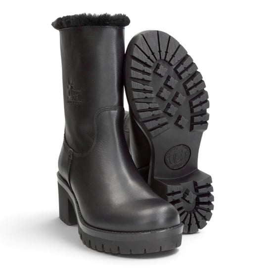 Panama Jack Wasserdichte warme Stiefel mit Absatz aus schwarzem Leder für Damen - Piola B48 - Image 5