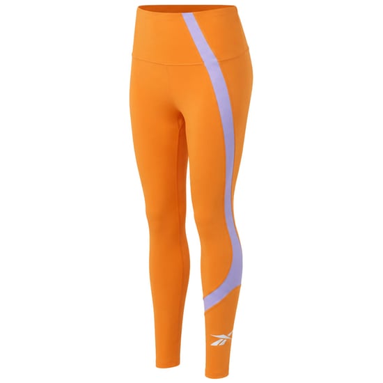 Reebok WOR Große Logo Damen Leggings Orange - Image 2