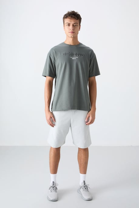 Übergroßes Baumwoll-Polyester Logo T-Shirt - Image 2