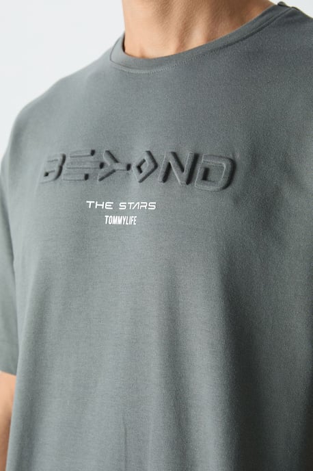 Übergroßes Baumwoll-Polyester Logo T-Shirt - Image 3