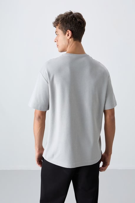 Übergrößen Baumwollmischung Rundhalsausschnitt T-Shirt mit Tasche - Image 5