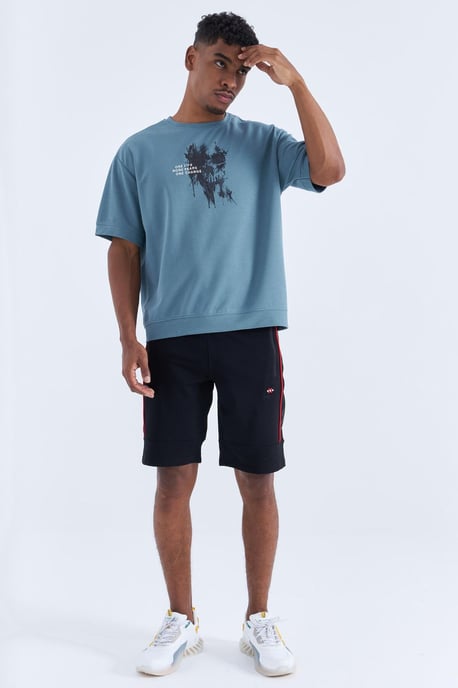 Herren gestreifte Jersey-Shorts - Image 3