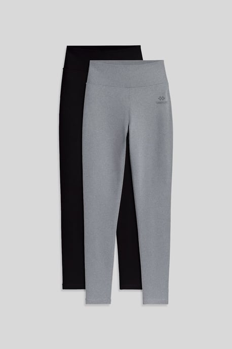Hochtaillierte Baumwoll-Lycra-Jersey-Leggings - Image 1