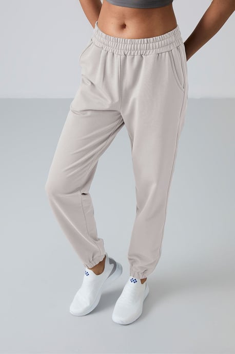 Damen Hochbundige Relaxed Fleece Jogginghosen - Image 3