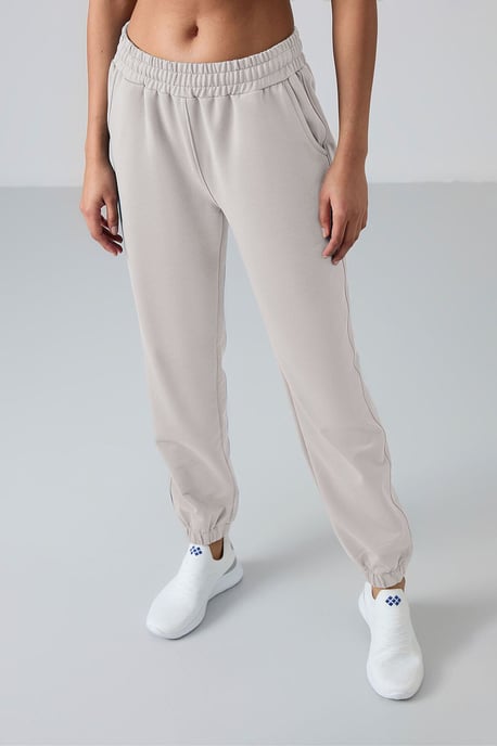 Damen Hochbundige Relaxed Fleece Jogginghosen - Image 4