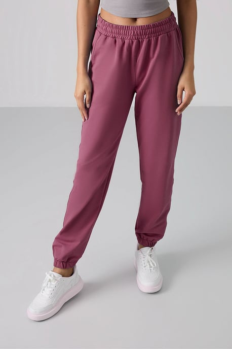 Damen Hochbundige Relaxed Fleece Jogginghosen - Image 3