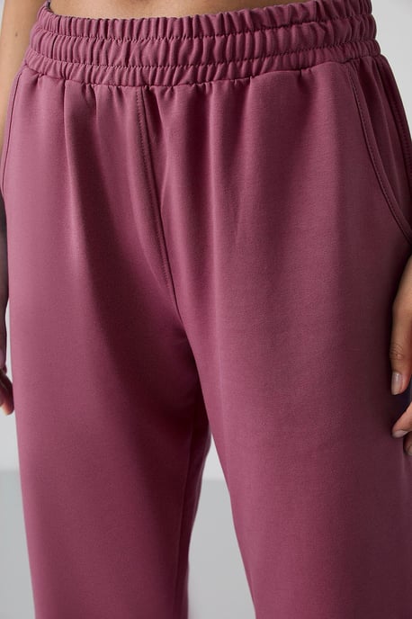 Damen Hochbundige Relaxed Fleece Jogginghosen - Image 5