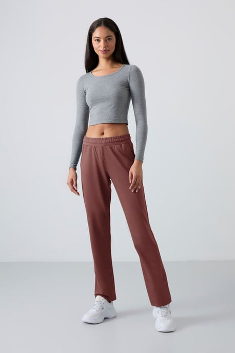 Damen Fleece-Sweatpants mit geradem Bein - Image 1