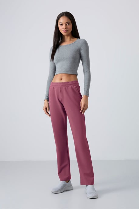 Damen Fleece-Sweatpants mit geradem Bein - Image 1