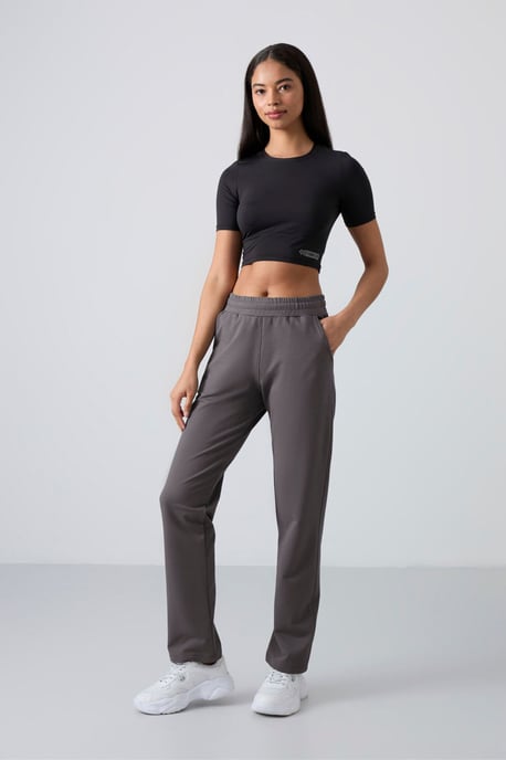 Damen Fleece-Sweatpants mit geradem Bein - Image 1