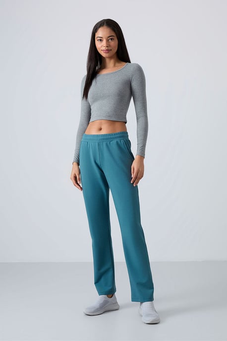 Damen Fleece-Sweatpants mit geradem Bein - Image 1