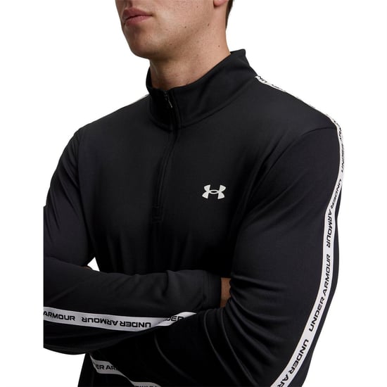 Under Armour - "Tech" mit halbem Reißverschluss Oberteil für Herren Strukturiert (Schwarz/Weiß) - Image 3