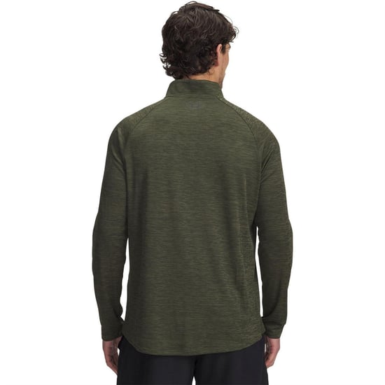 Under Armour - "Tech" mit halbem Reißverschluss Oberteil für Herren Strukturiert (Grün) - Image 3