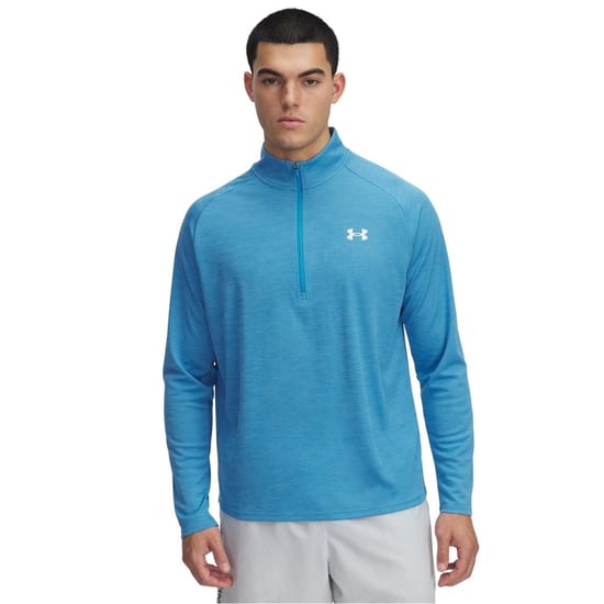 Under Armour - "Tech" mit halbem Reißverschluss Oberteil für Herren Strukturiert (Blau/Weiß) - Image 3