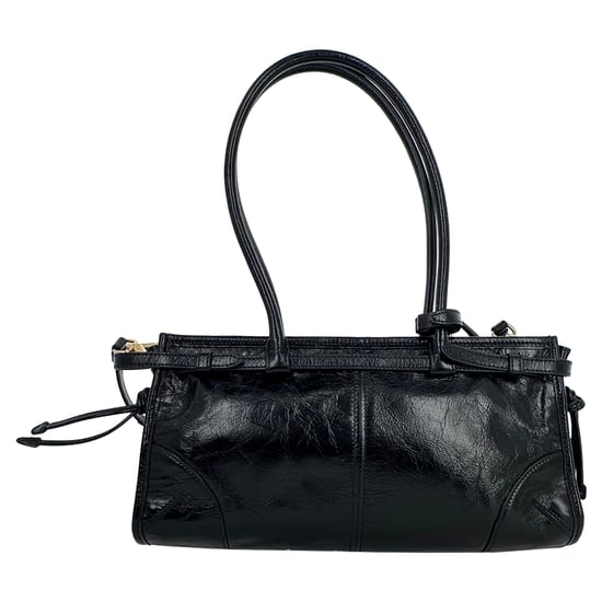 Prada Bonnie Schultertasche (mittelgroß) aus schwarzem Leder - Image 5