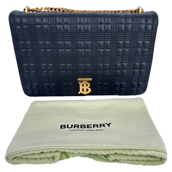 Burberry Lola XL gesteppte Schultertasche aus schwarzem Lammleder - Image 3