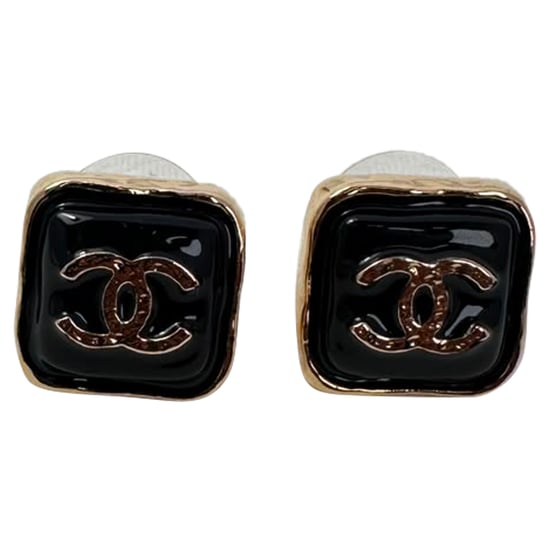 Chanel CC Ohrstecker aus schwarzem Harz - Image 2