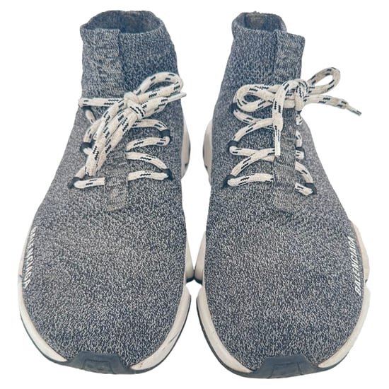 Balenciaga Speed ​​Schnürsneaker aus grauem Polyester - Image 3
