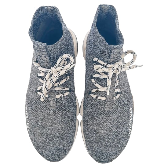 Balenciaga Speed ​​Schnürsneaker aus grauem Polyester - Image 4