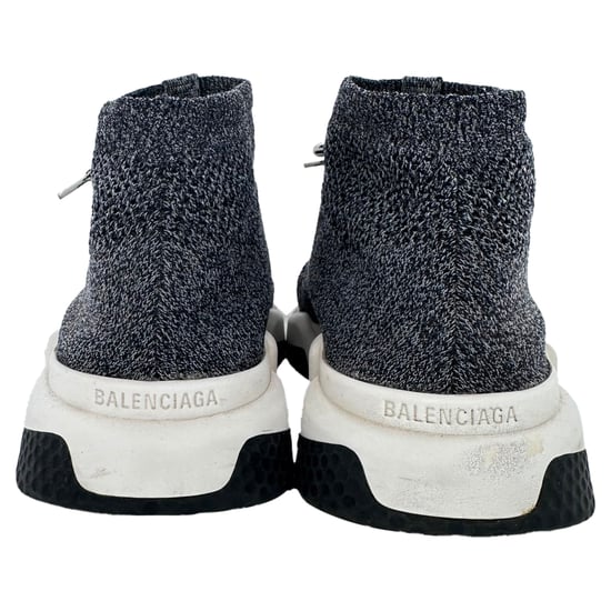 Balenciaga Speed ​​Schnürsneaker aus grauem Polyester - Image 6